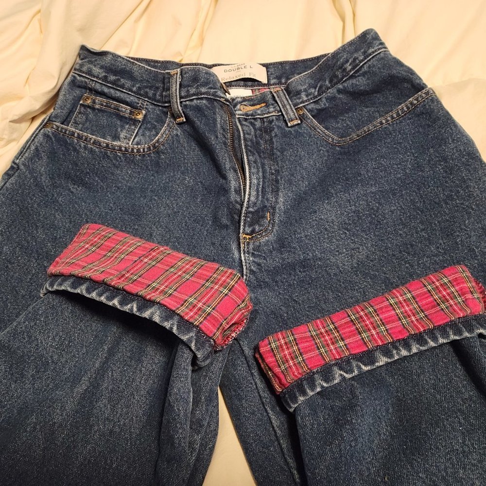 LL Bean Flannel Lined Jeans 10P
